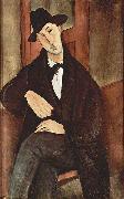 Amedeo Modigliani Portrat des Mario Varfogli oil painting reproduction
